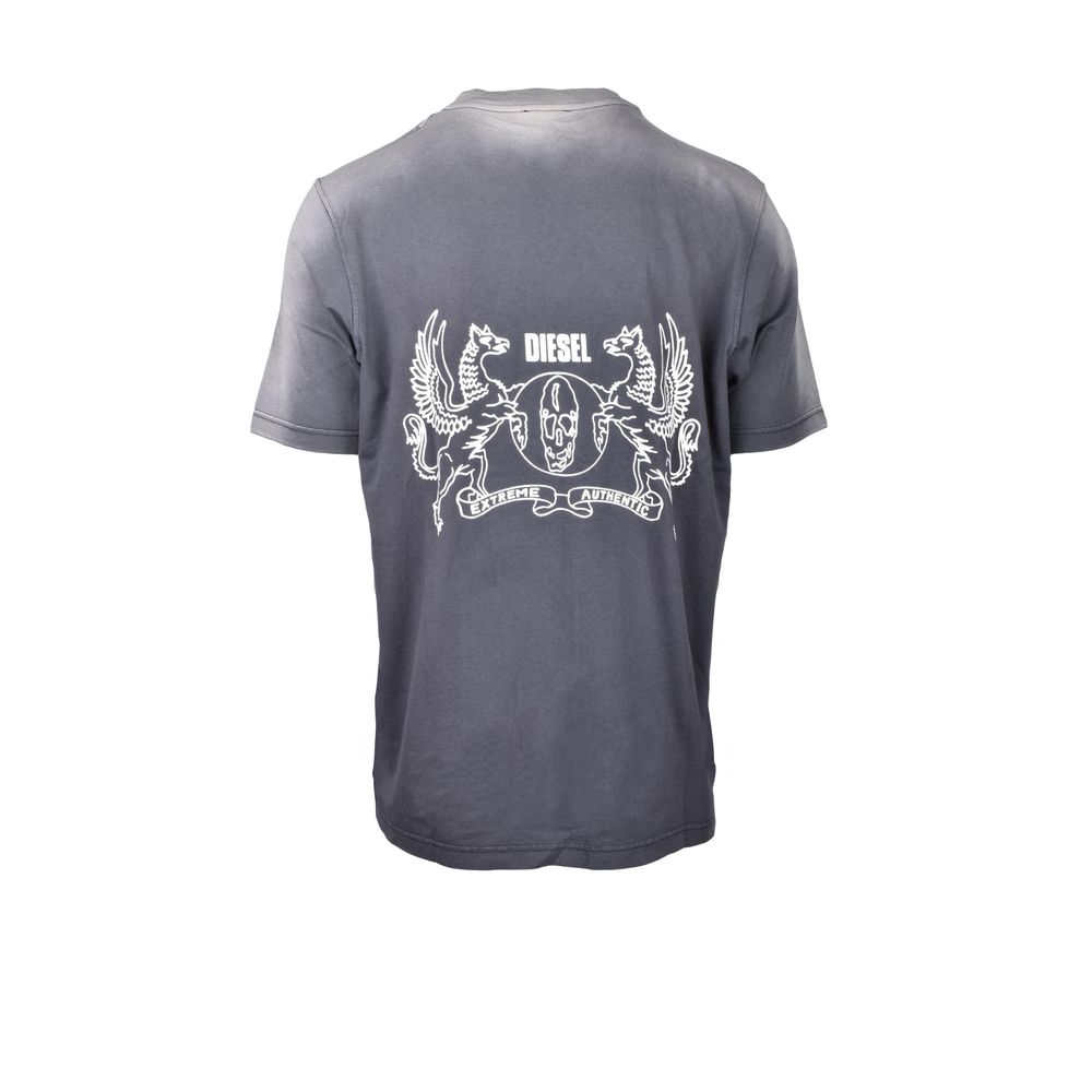 Diesel – Graues Baumwoll-T-Shirt