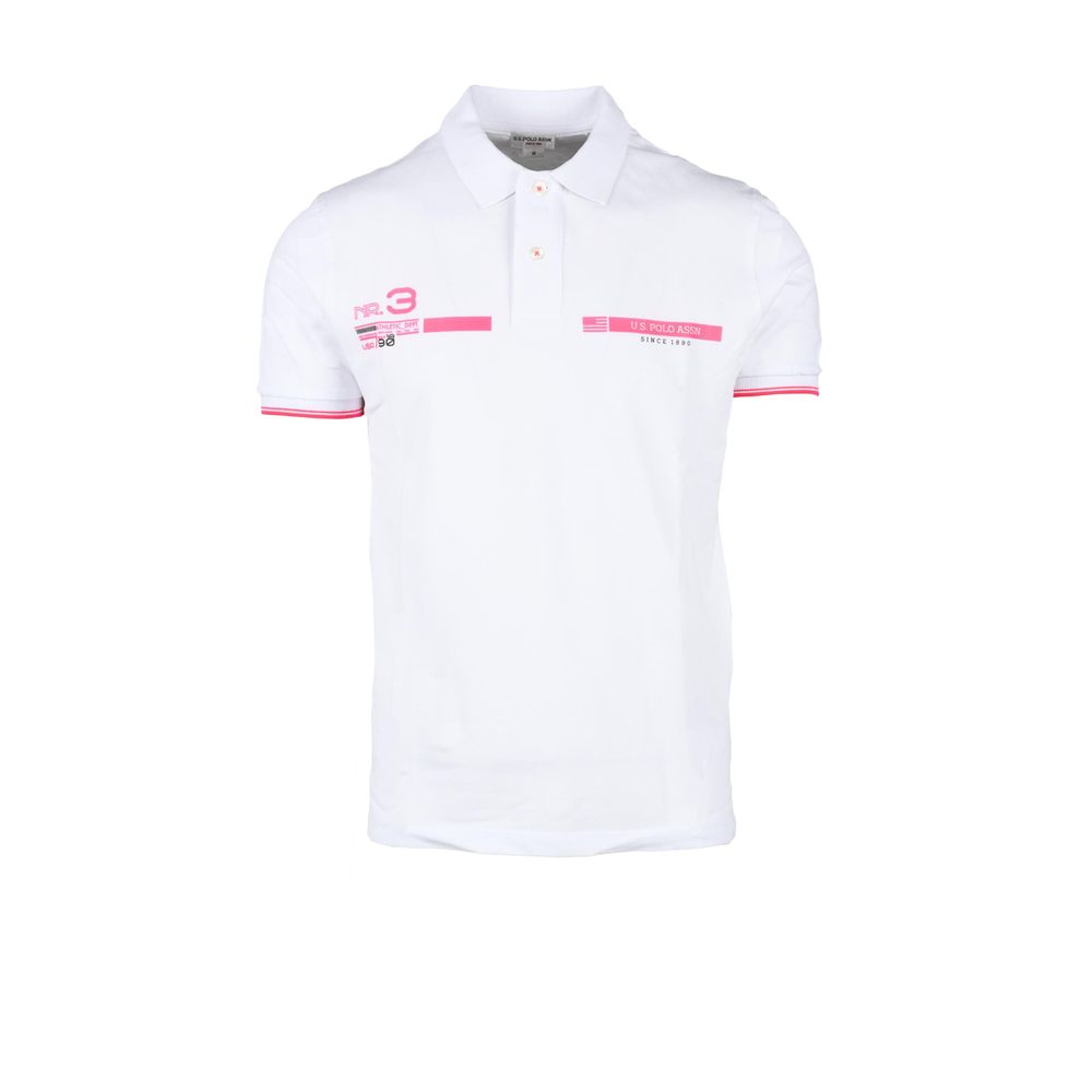 US POLO ASSN. Weißes Poloshirt aus Baumwolle