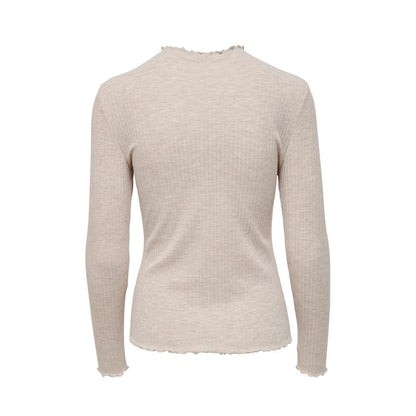 Only Beigefarbener Polyesterpullover