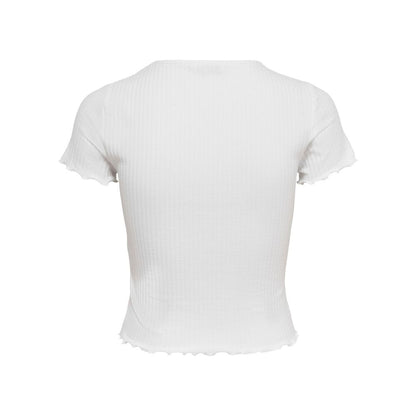 Nur weiße Polyester-Tops und T-Shirts