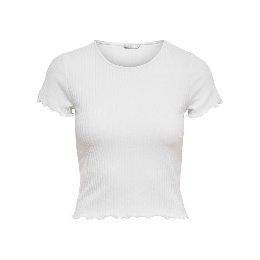 Nur weiße Polyester-Tops und T-Shirts