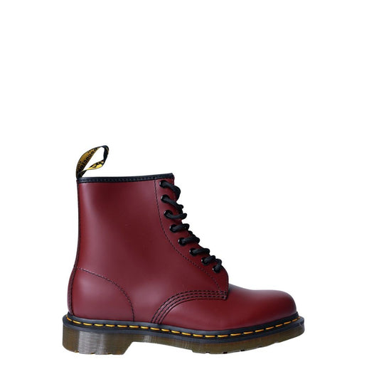 Dr. Martens – Bordeauxfarbener Lederstiefel