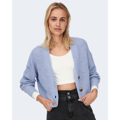 Only Blue Acrylic Cardigan