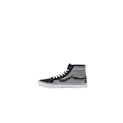 Vans – Schwarze und weiße Ledersneaker