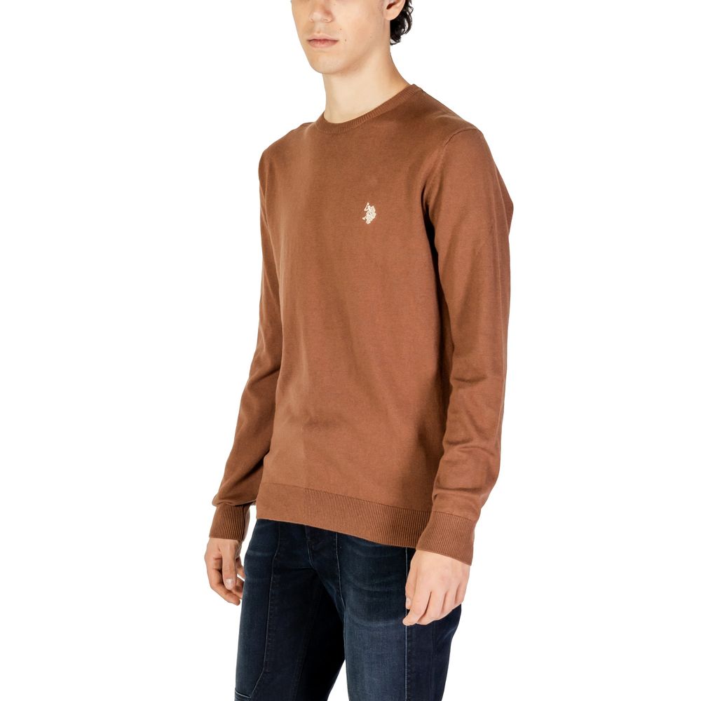 US POLO ASSN. Beigefarbener Baumwollpullover