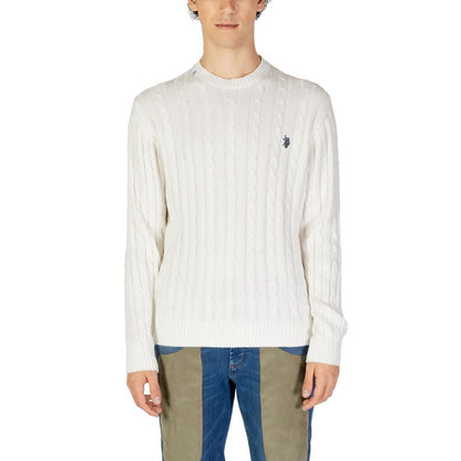 US POLO ASSN. Weißer Baumwollpullover