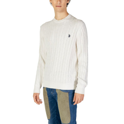 US POLO ASSN. Weißer Baumwollpullover