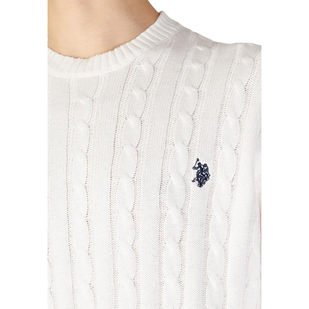 US POLO ASSN. Weißer Baumwollpullover