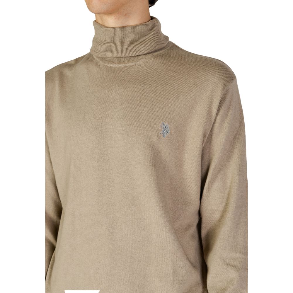 US POLO ASSN. Beigefarbener Baumwollpullover