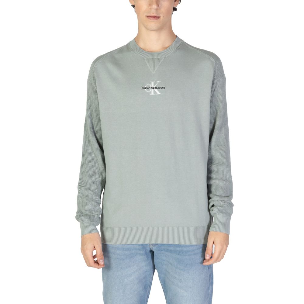 Calvin Klein Jeans – Grüner Baumwollpullover