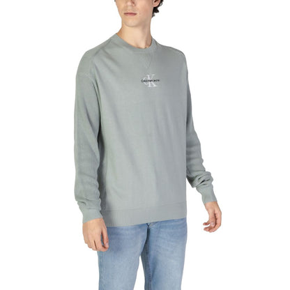 Calvin Klein Jeans – Grüner Baumwollpullover