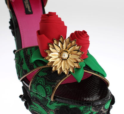 Dolce &amp; Gabbana – Keilabsatzschuhe „Enchanted Sicily“ aus Kristallbrokat