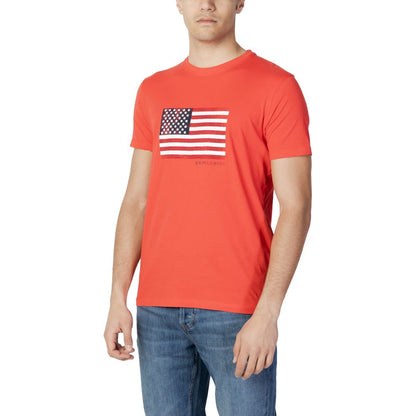 US POLO ASSN. Rotes Baumwoll-T-Shirt