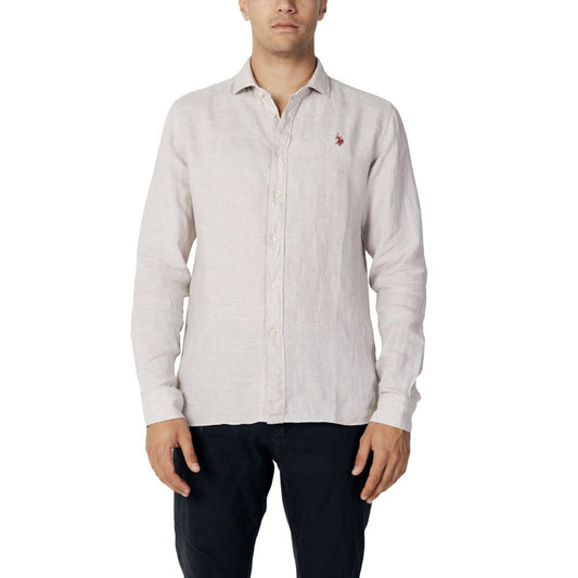 US POLO ASSN. Graues Leinenhemd