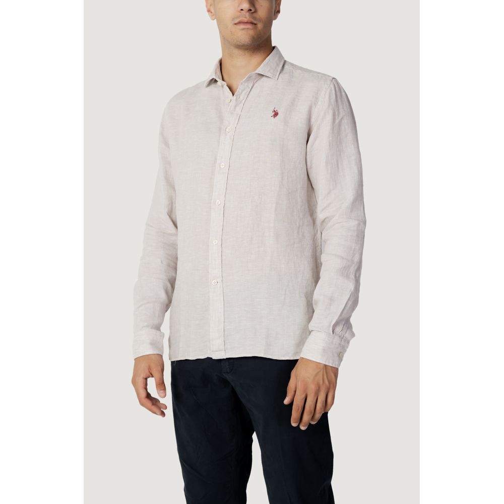 U.S. POLO ASSN. Gray Linen Shirt