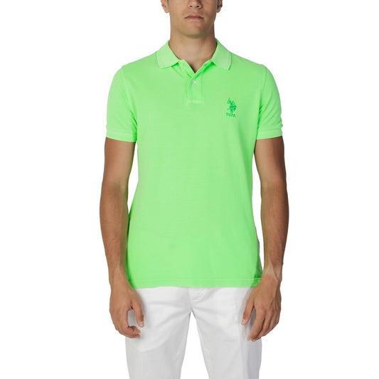 US POLO ASSN. Grünes Poloshirt aus Baumwolle