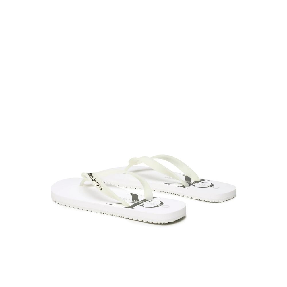 Calvin Klein Jeans – Weiße Polyethylen-Sandalen