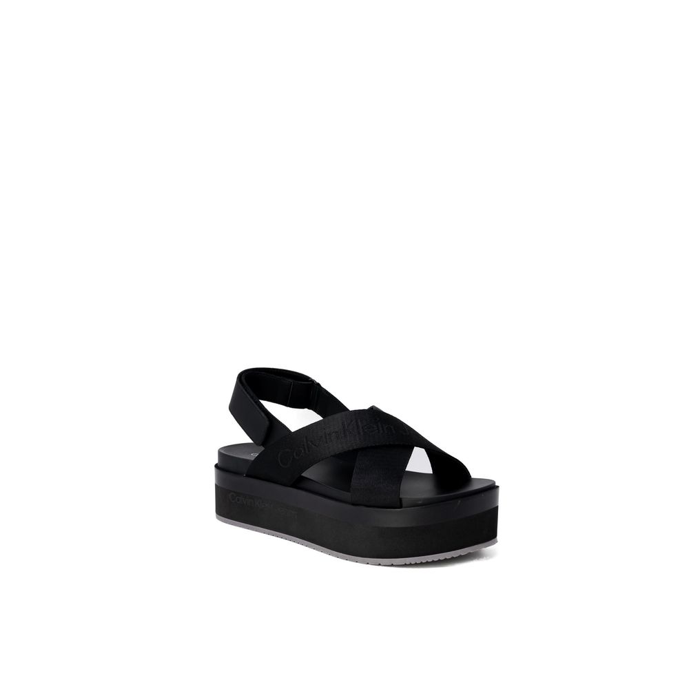 Calvin Klein Jeans – Schwarze Sandalen aus recyceltem Polyethylen