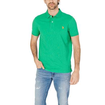 US POLO ASSN. Grünes Poloshirt aus Baumwolle