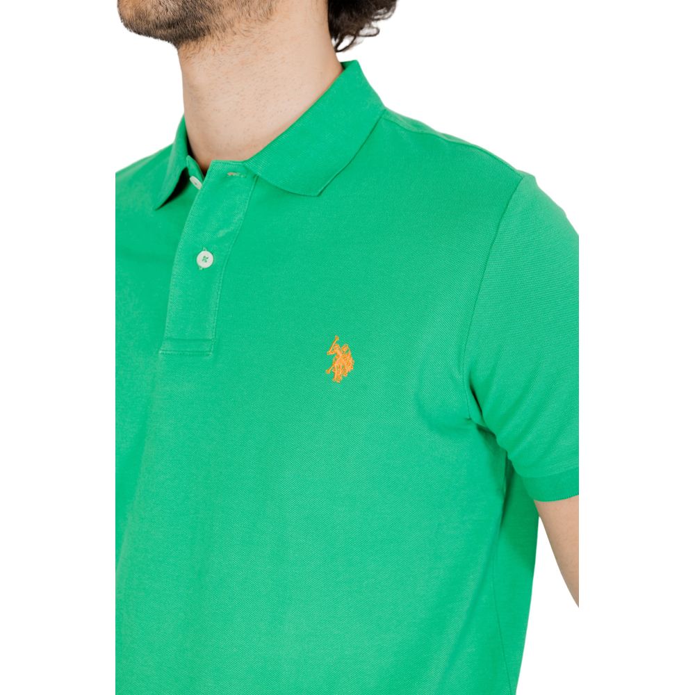 US POLO ASSN. Grünes Poloshirt aus Baumwolle