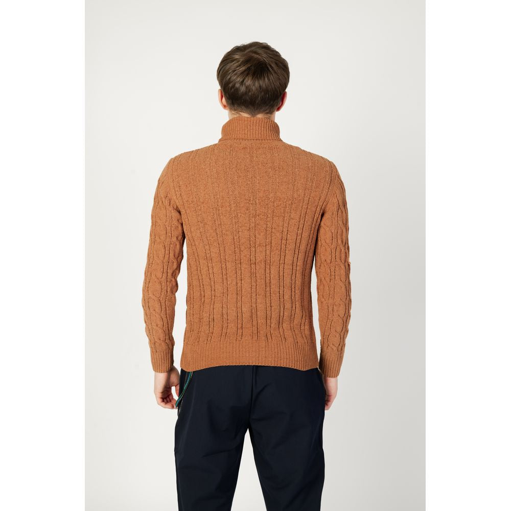 Gianni Lupo – Pullover aus braunem Synthetikmaterial