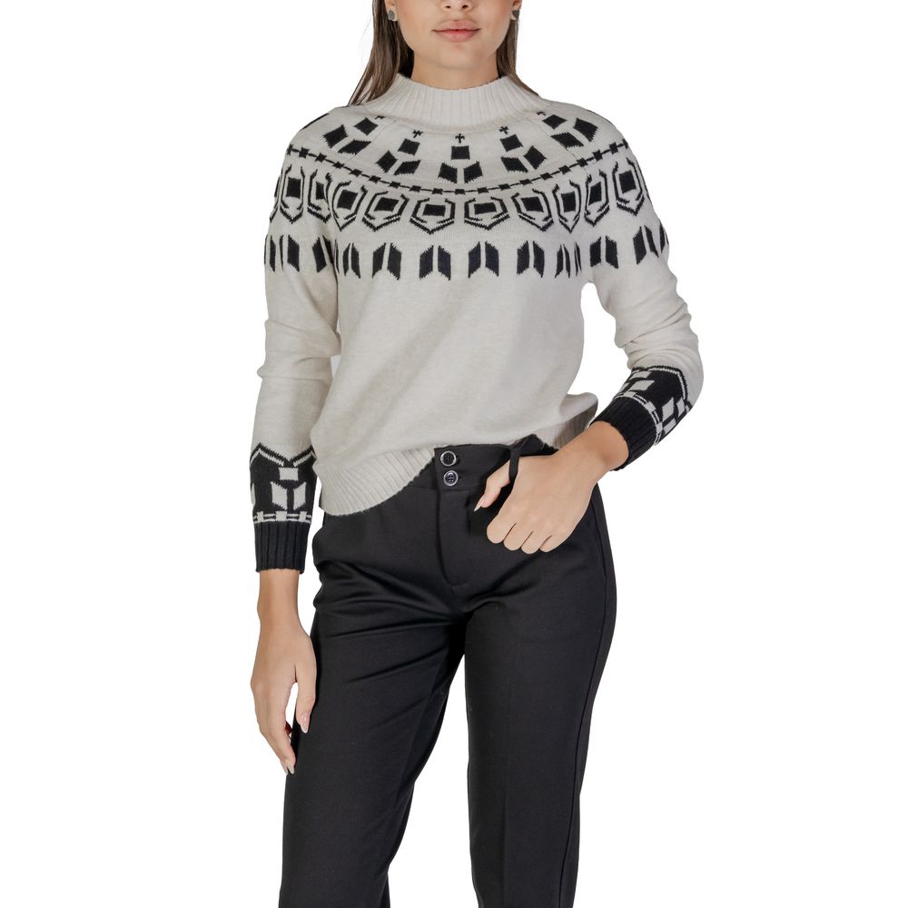 Street One Creme Baumwollpullover