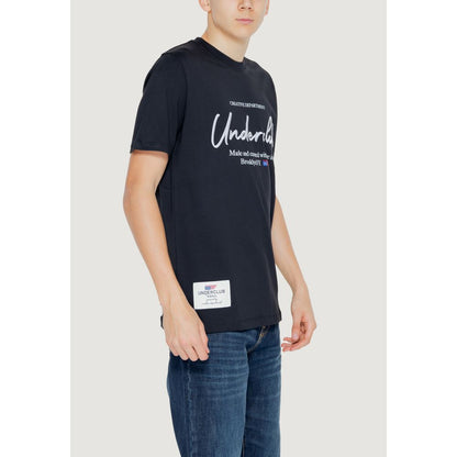 Schwarzes Baumwoll-T-Shirt von Underclub