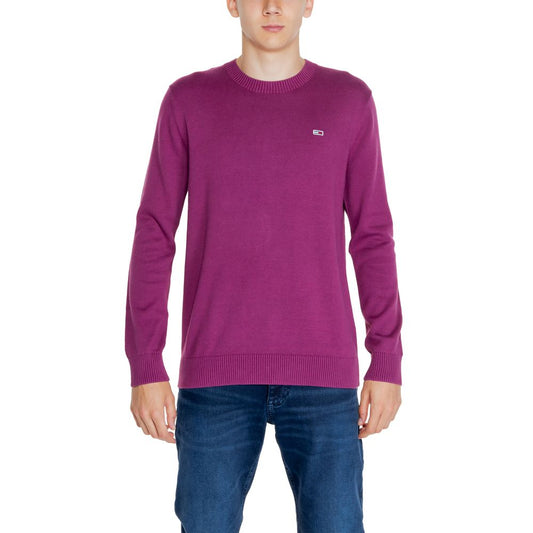 Tommy Hilfiger Jeans – Lilafarbener Pullover aus Bio-Baumwolle