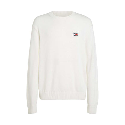 Tommy Hilfiger Jeans White Recycled Polyester Sweater