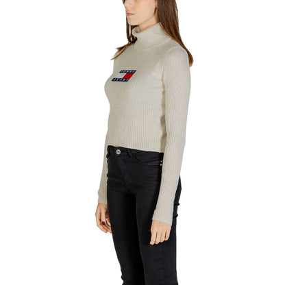 Tommy Hilfiger Jeans Beige Recycled Polyester Sweater