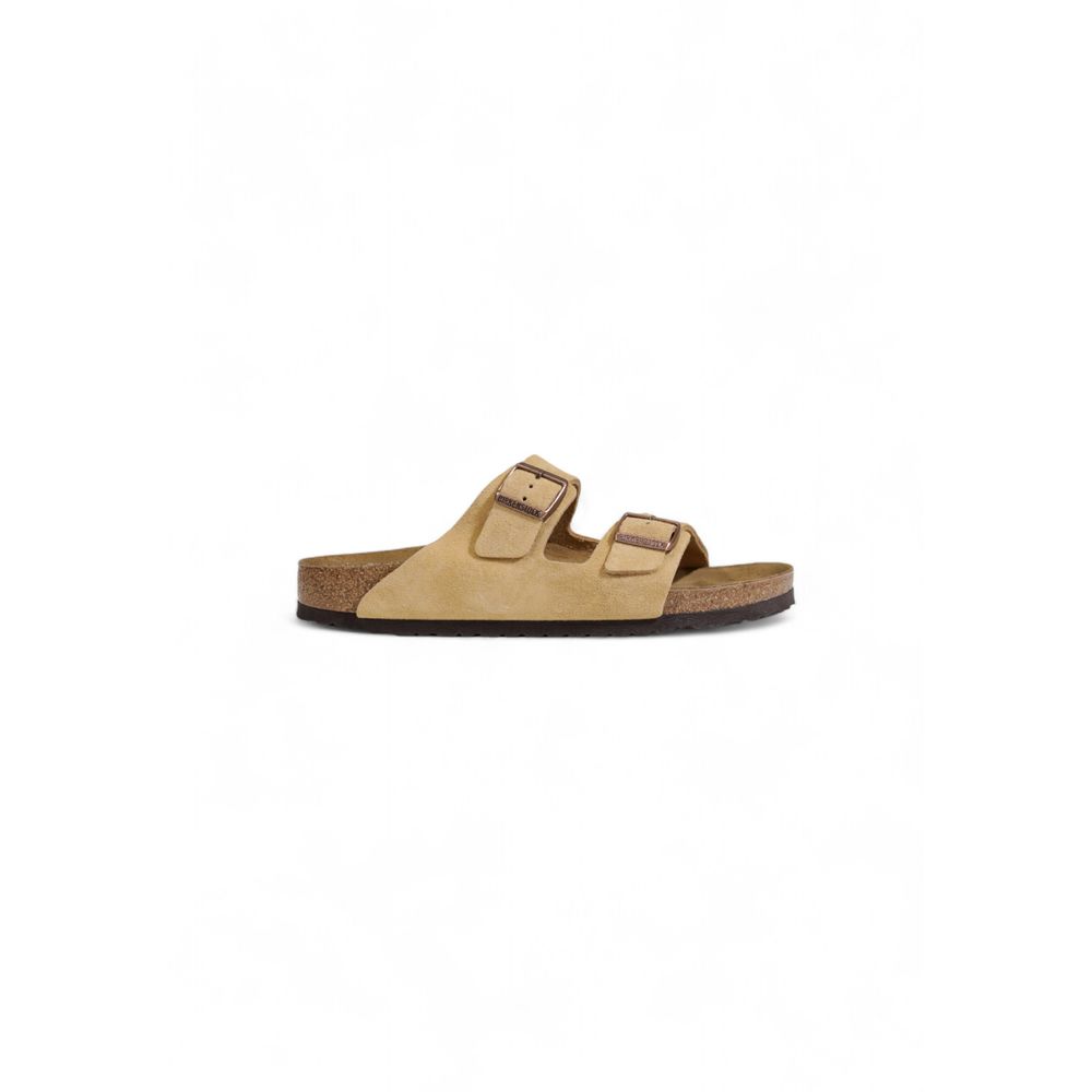 Birkenstock – Sandalen aus Wildleder in Beige