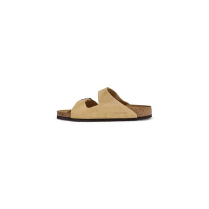 Birkenstock – Sandalen aus Wildleder in Beige