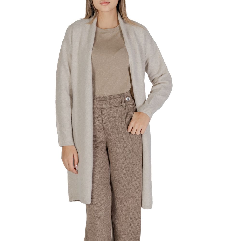 Morgan De Toi – Beigefarbene Strickjacke aus Polyester