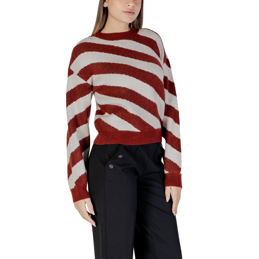 Vero Moda – Bordeauxfarbener Pullover aus recyceltem Polyester