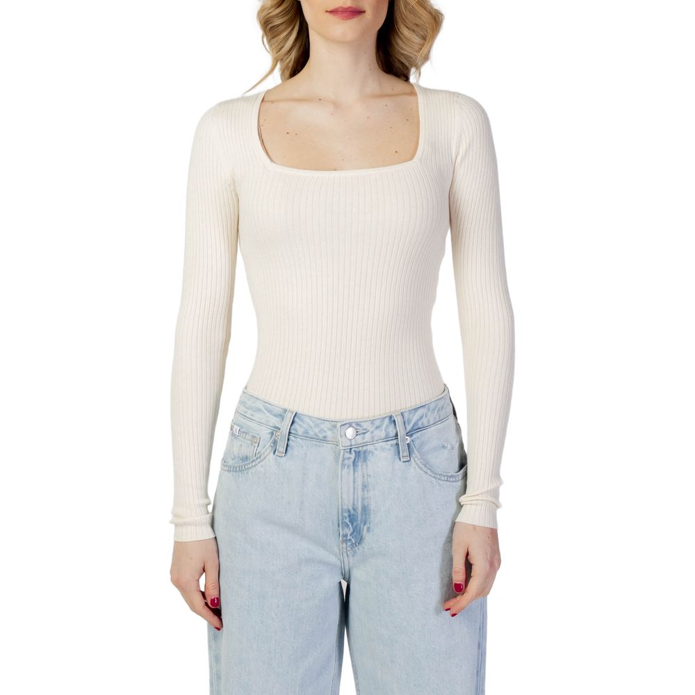 Vero Moda – Oberteile und T-Shirts aus Viskose, Creme