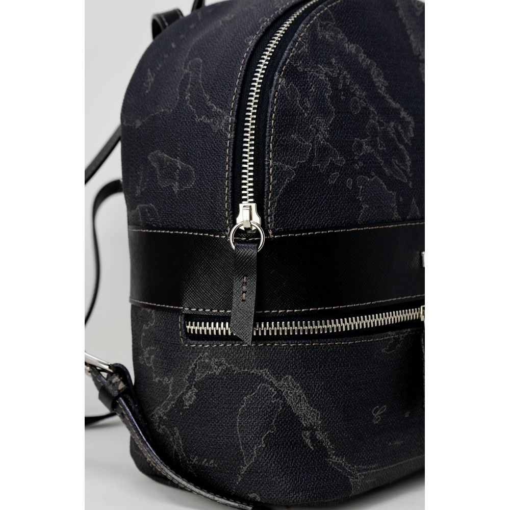 Alviero Martini Prima Classe Rucksack aus schwarzem Leder