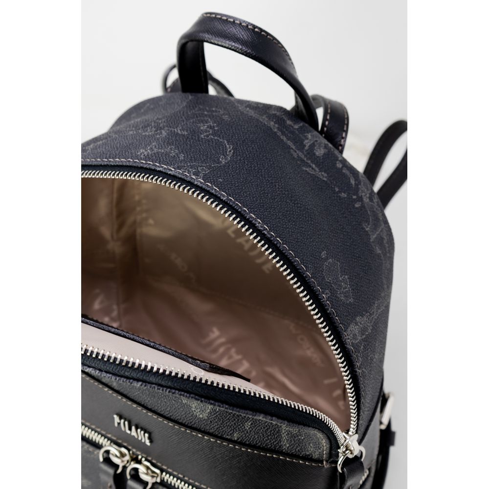 Alviero Martini Prima Classe Rucksack aus schwarzem Leder