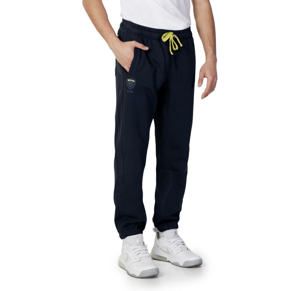 Blauer Jeans und Hose aus blauer Baumwolle