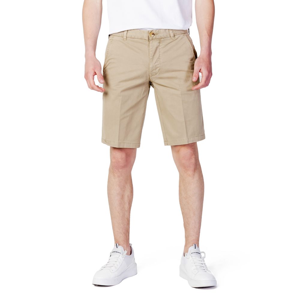 Blauer Beige Baumwollshorts