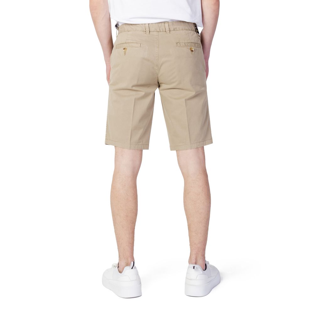 Blauer Beige Baumwollshorts