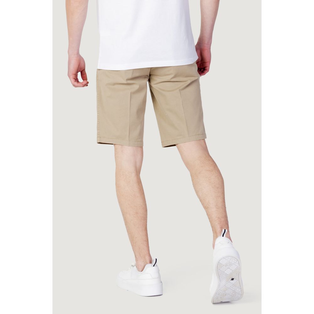 Blauer Beige Baumwollshorts