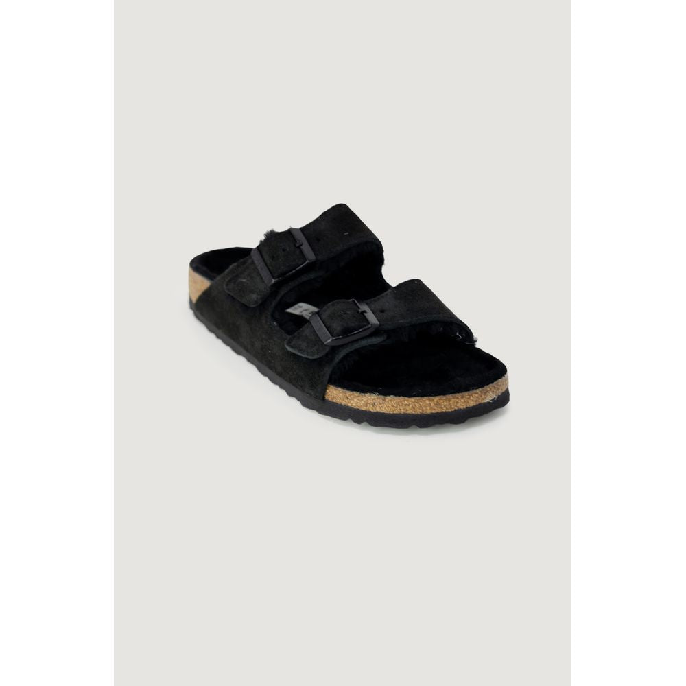 Birkenstock – Schwarze Wildledersandale