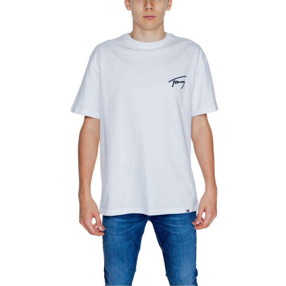 Tommy Hilfiger Jeans – Weißes Baumwoll-T-Shirt