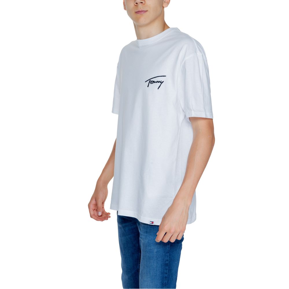 Tommy Hilfiger Jeans – Weißes Baumwoll-T-Shirt