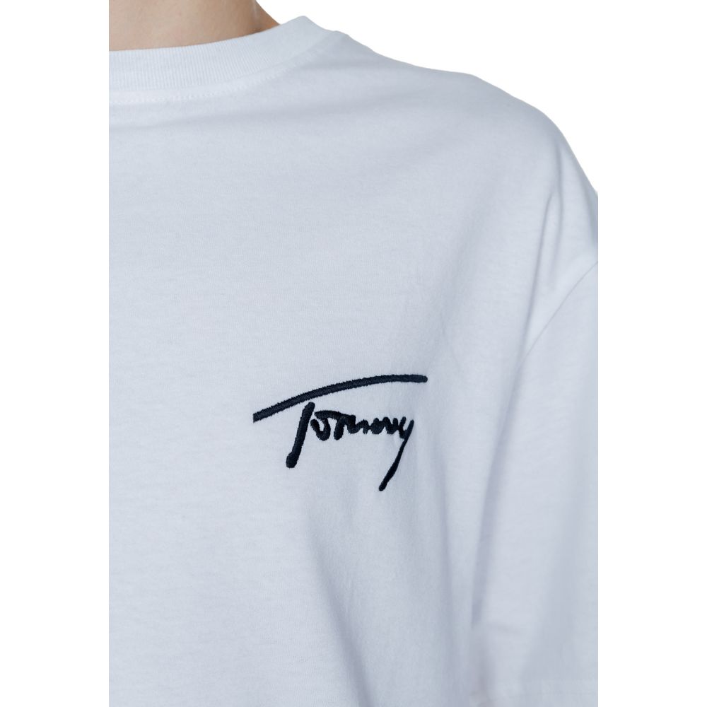 Tommy Hilfiger Jeans – Weißes Baumwoll-T-Shirt