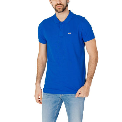 Tommy Hilfiger Jeans – Poloshirt aus blauer Baumwolle