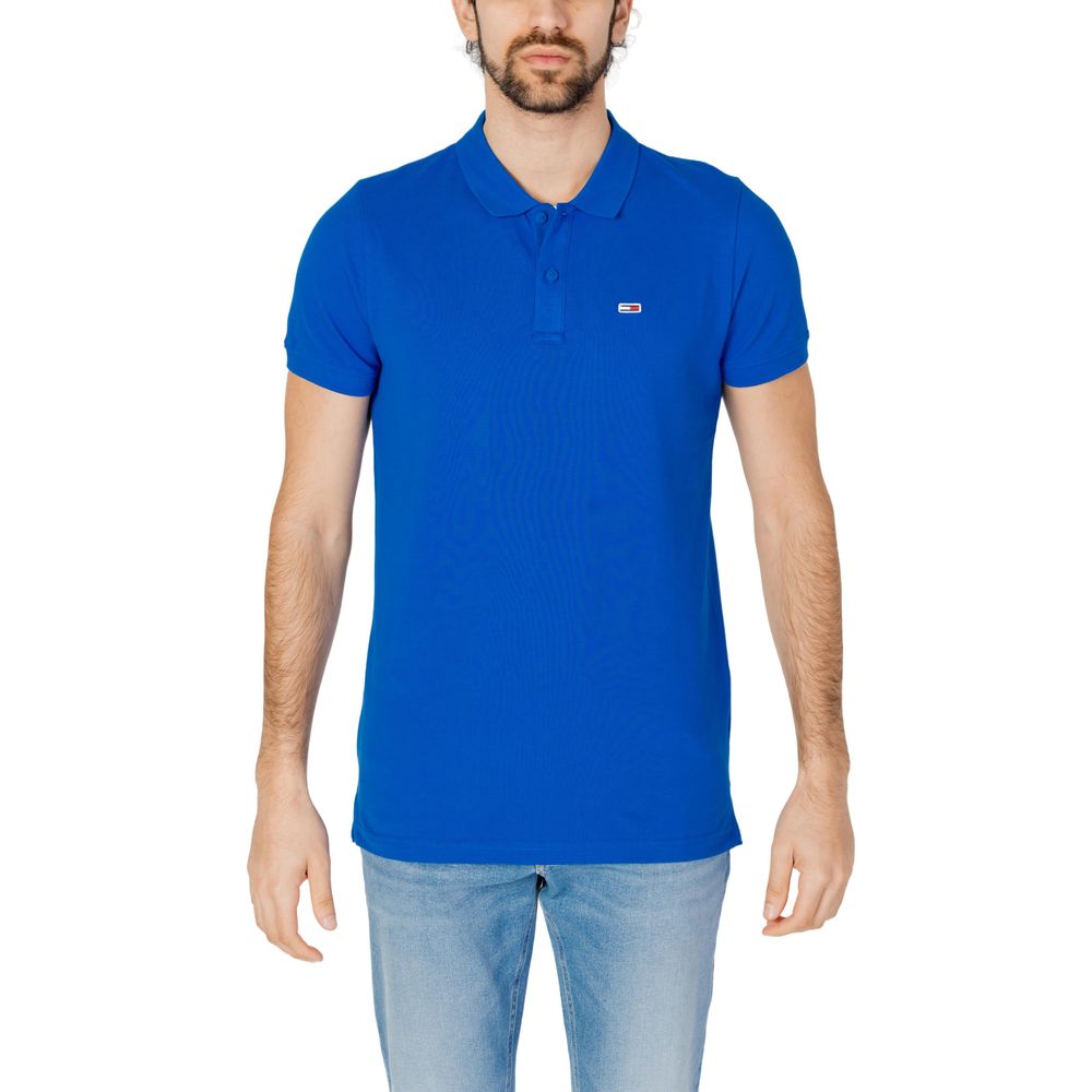 Tommy Hilfiger Jeans – Poloshirt aus blauer Baumwolle