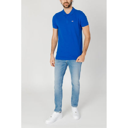 Tommy Hilfiger Jeans – Poloshirt aus blauer Baumwolle