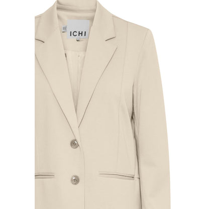 ICHI Beige Anzüge und Blazer aus recyceltem Polyester