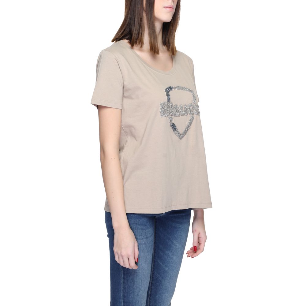 Blauer Beige Baumwoll-Tops und T-Shirt